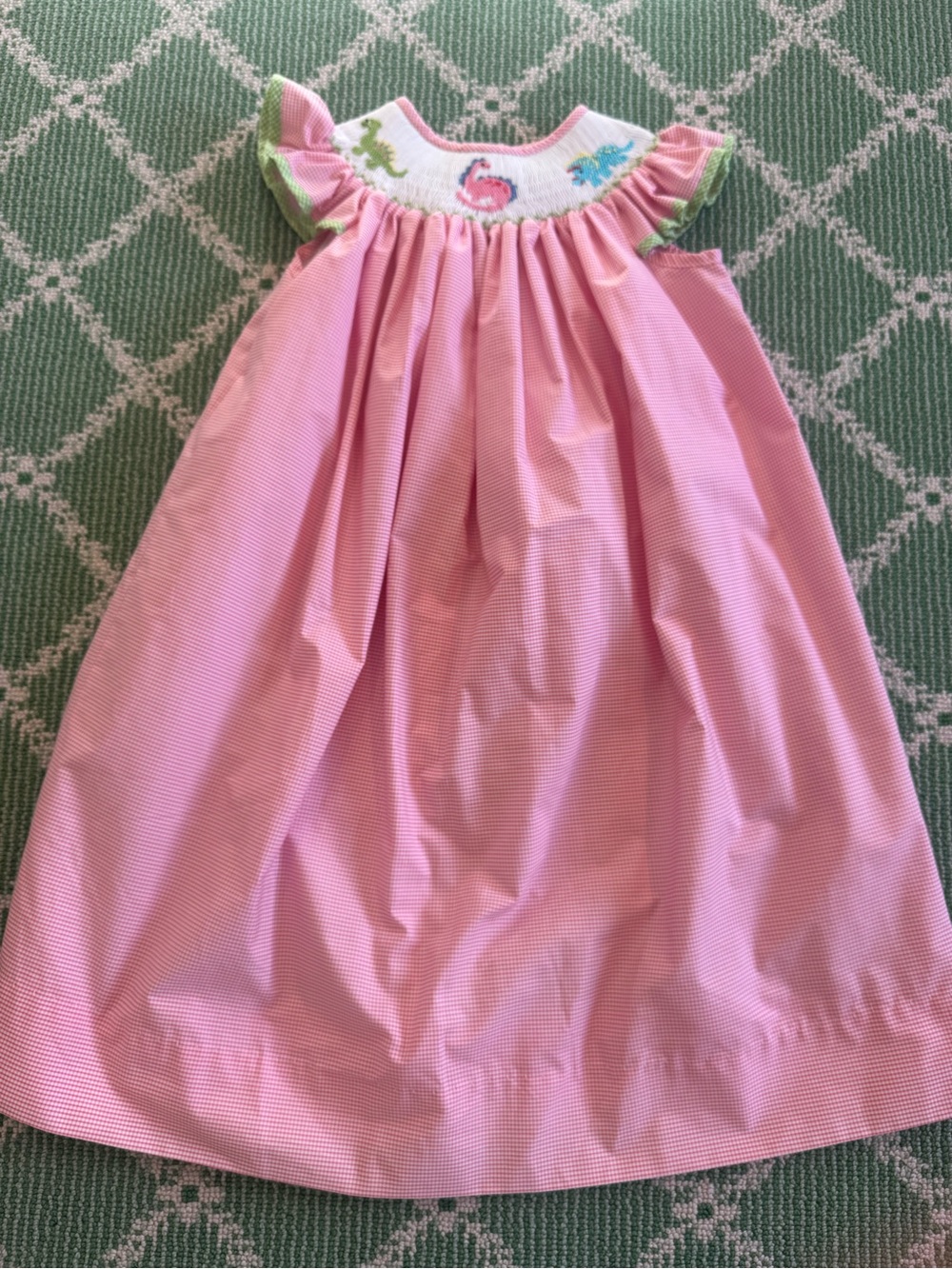 Classic Whimsy Smocked Dinosaur Dress 🦖